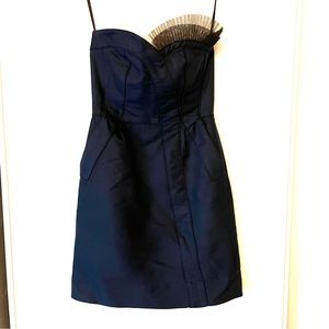 Strapless Marc Jacobs cocktail dress navy blue